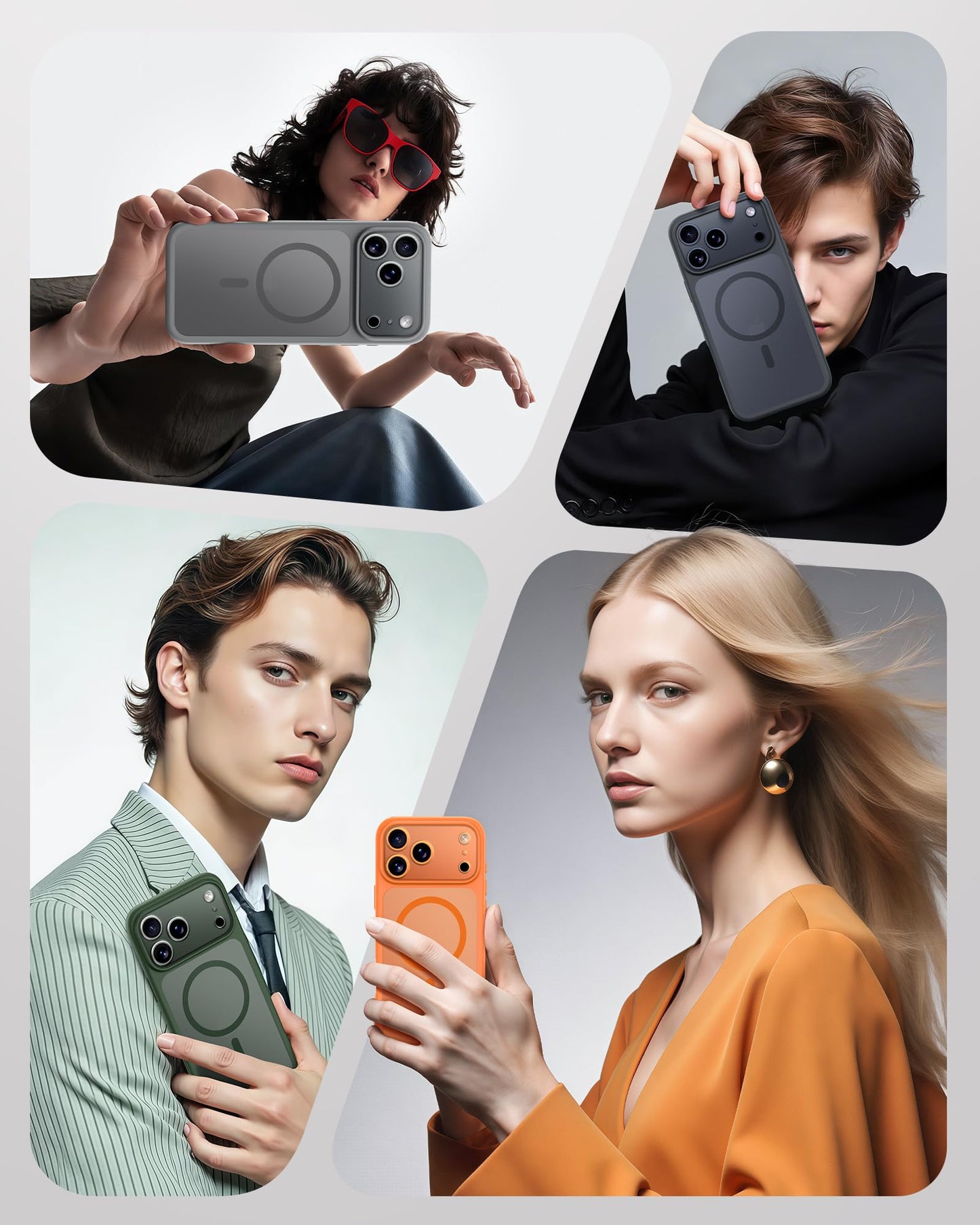 TOCOL for iPhone 17 Pro Max Case, Compatible with Magsafe, Full Camera Protection, Built-in Magnetic Ring, Translucent Matte Phone Case for iPhone 17 Pro Max 6.9 inch (Black)