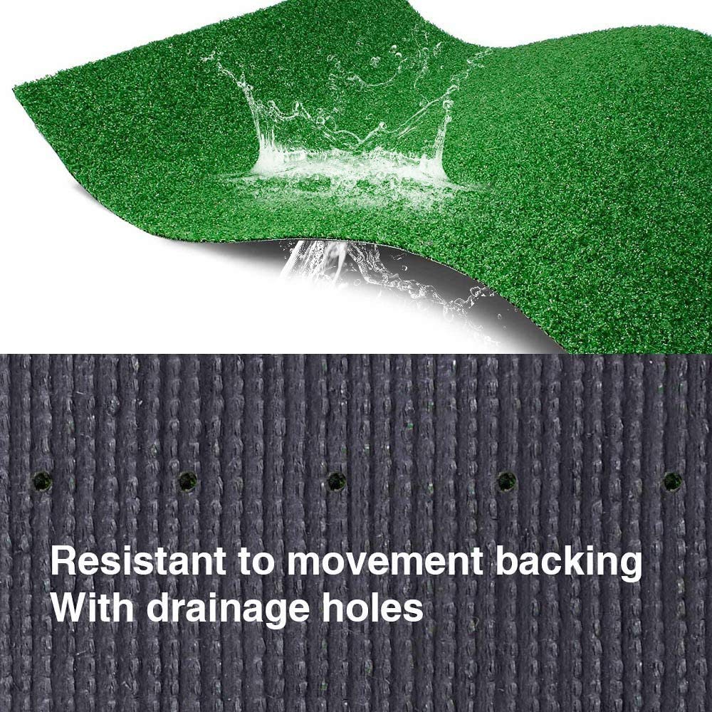 Artificial Grass Turf Lawn-3 Feet x 10 Feet, 0.4" Indoor Outdoor Rug Synthetic Grass Mat Fake Grass