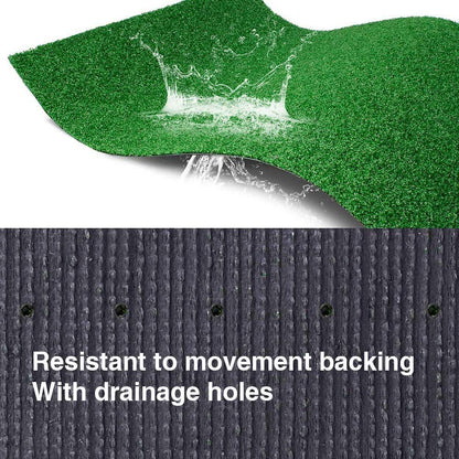 Artificial Grass Turf Lawn-3 Feet x 10 Feet, 0.4" Indoor Outdoor Rug Synthetic Grass Mat Fake Grass