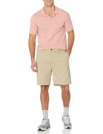 Amazon Essentials Men's Classic-Fit 9" Short, Light Brown, 38