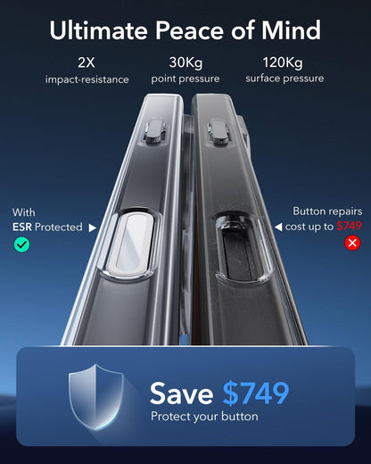 ESR for iPhone 16 Pro Max Case, Camera Control, Compatible with MagSafe, Shockproof Military-Grade Protection, Magnetic Phone Case for iPhone 16 Pro Max, Classic Hybrid Case (HaloLock), Clear