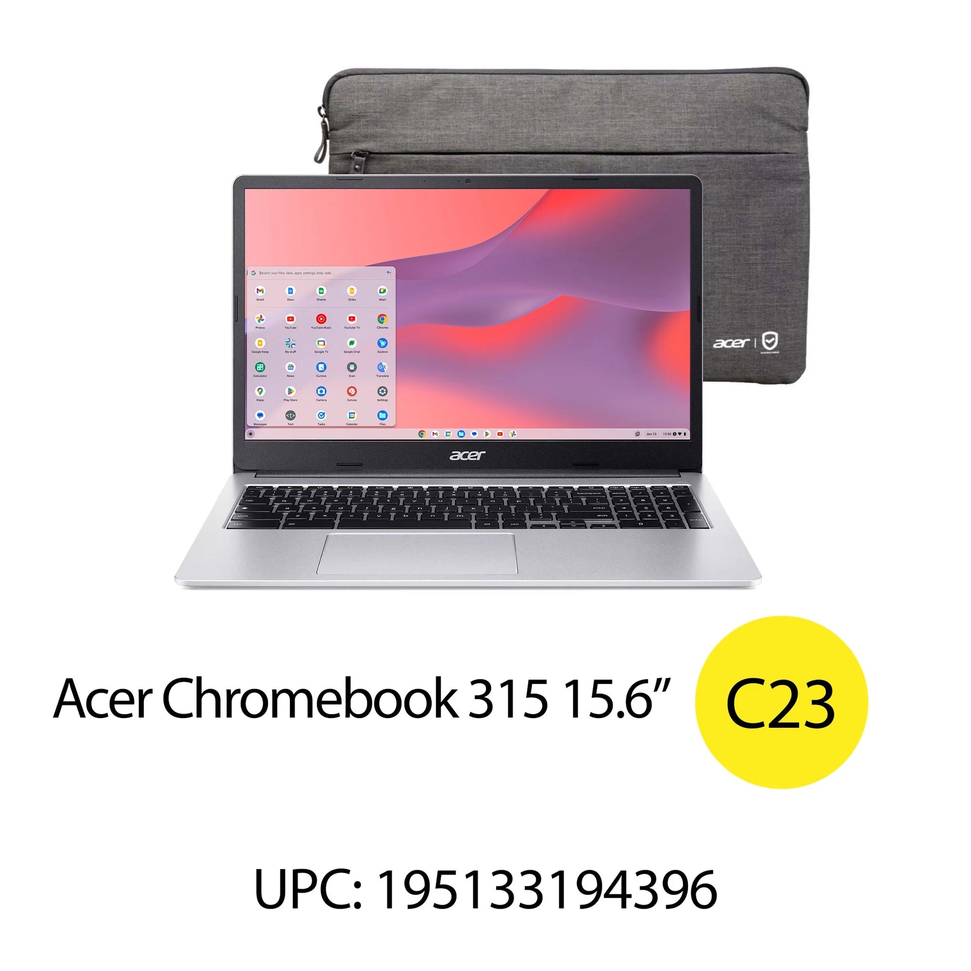 Acer Chromebook 315 15.6 inch Laptop Intel Processor N4500 4GB RAM 64GB eMMC Pure Silver