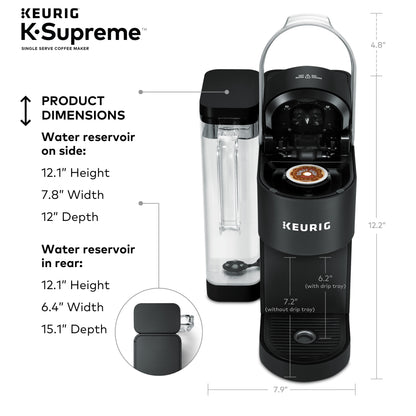 Keurig K-Supreme Single Serve K-Cup Pod Coffee Maker, MultiStream Technology, Black