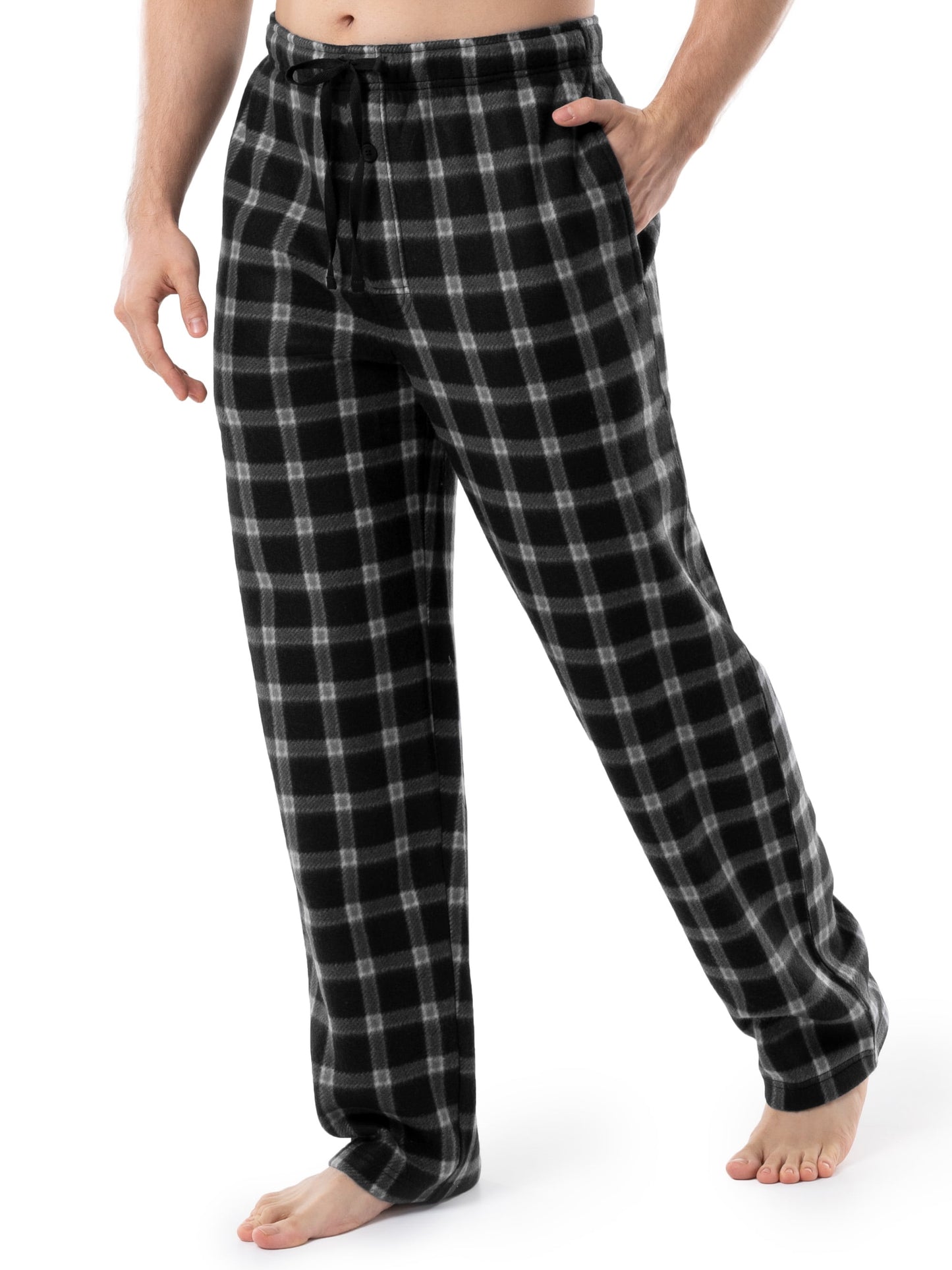 Fruit of the Loom Men's Plaid Fleece Pajama Pant 2-Pack, Sizes S-5XL