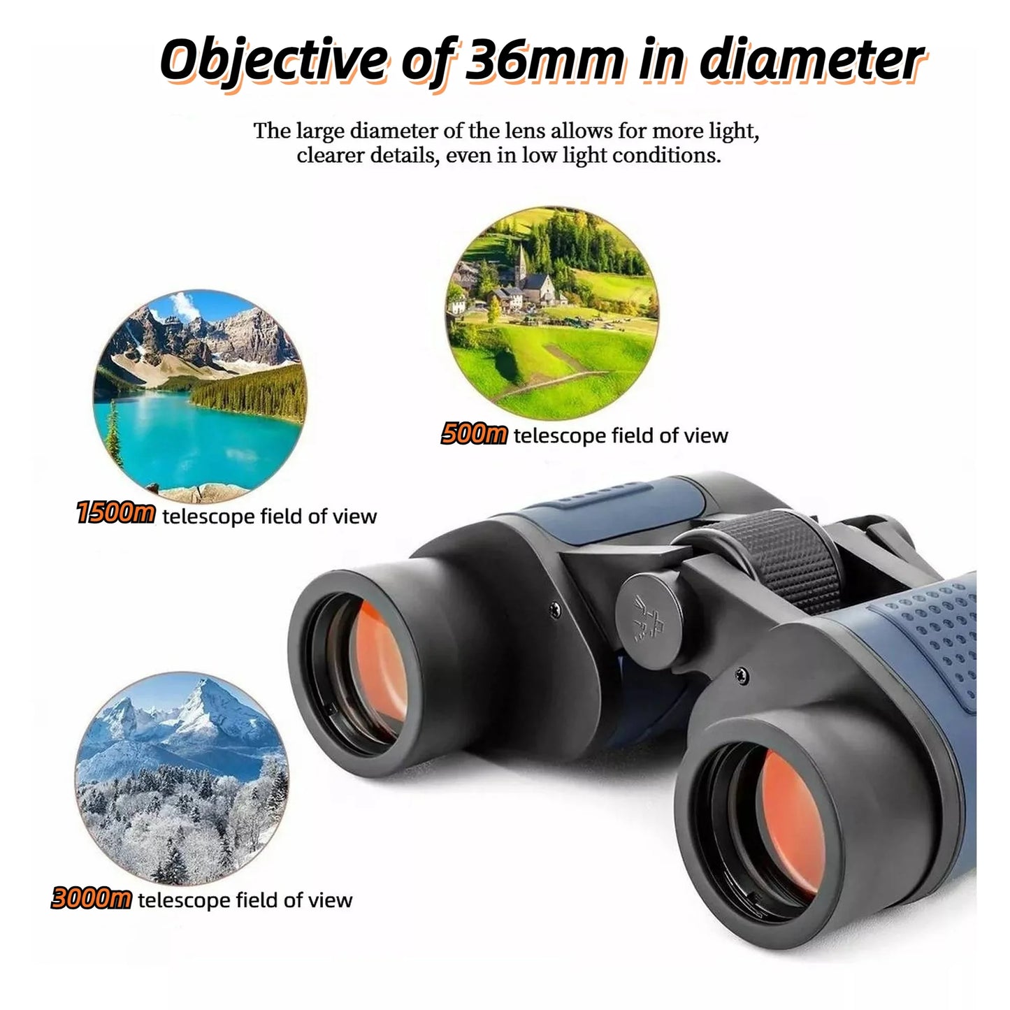 Sevenlady Binoculars, 10x Binoculars for Adults Coordinates Compact HD Professional Day/Night Vision Binoculars Telescope for Hunting, Bird Watching, Sports, Concerts and Camping