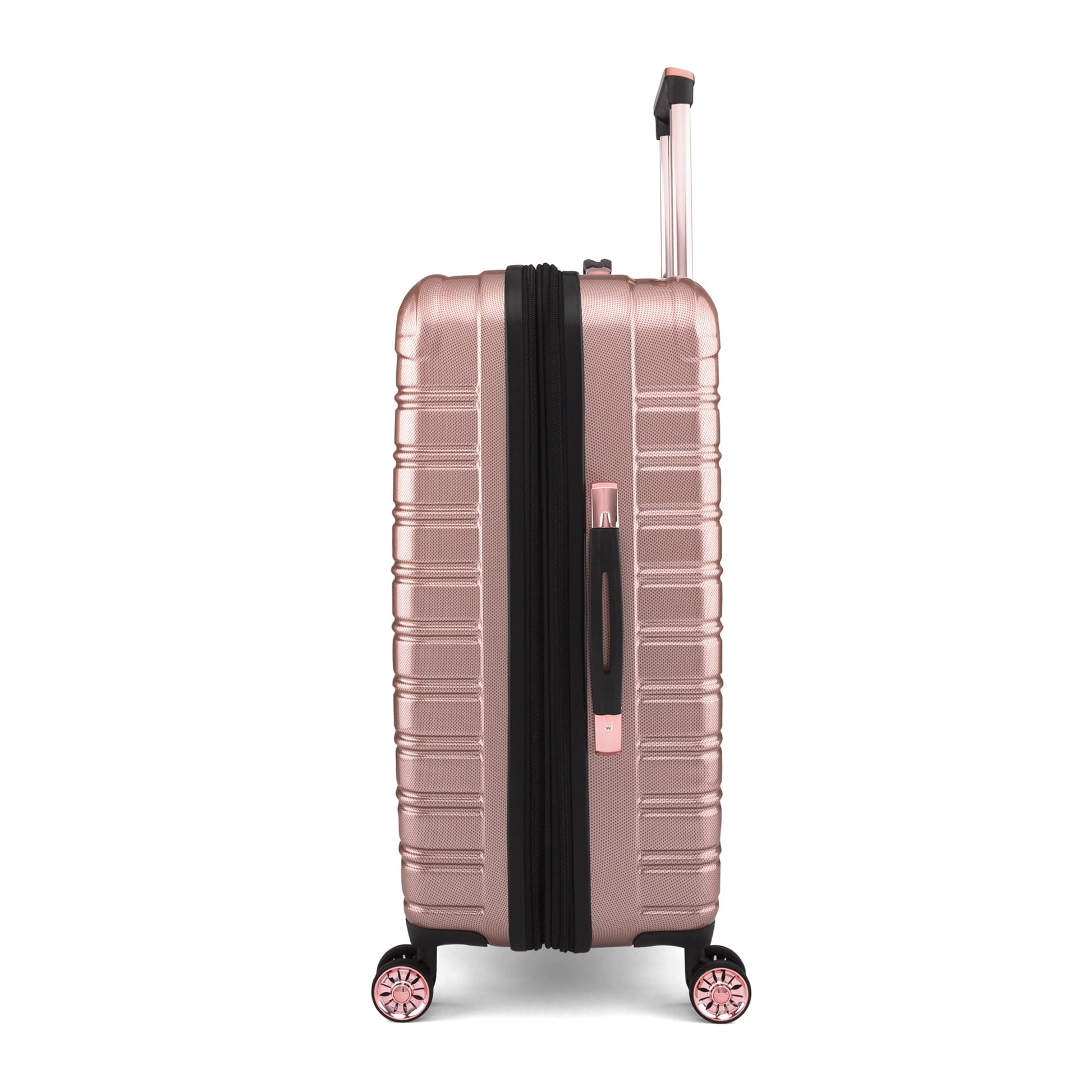 iFLY Hardside Luggage Fibertech 3 Piece Set, 20" Carry-on, 24" Checked Luggage and 28" Checked Luggage, Rose Gold