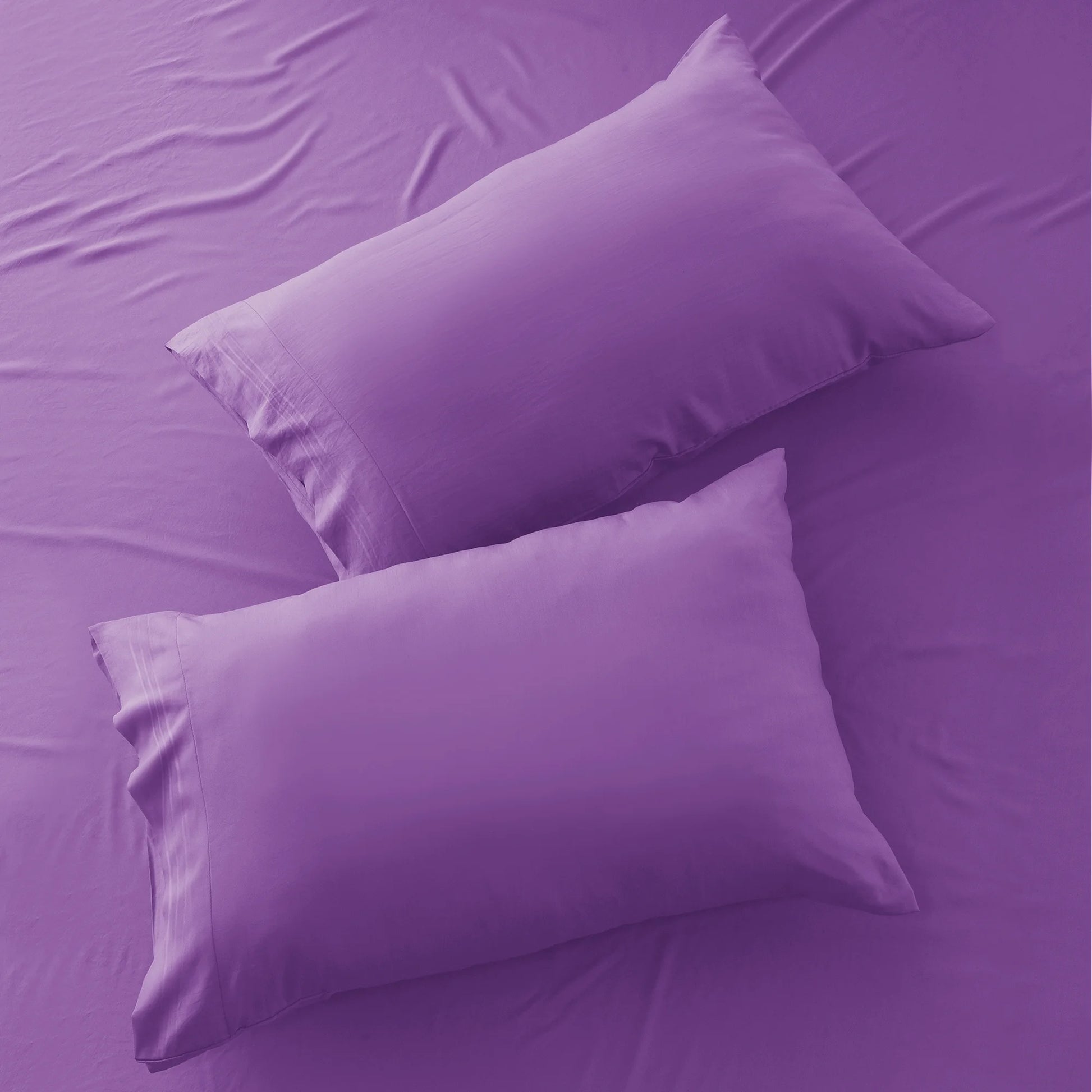 Lux Decor Collection Queen Size Sheets Set Brushed Microfiber High GSM, 4 Piece Sheet Set Upto 16 Inches Deep Pocket Bedding Sheets & Pillowcases - Purple