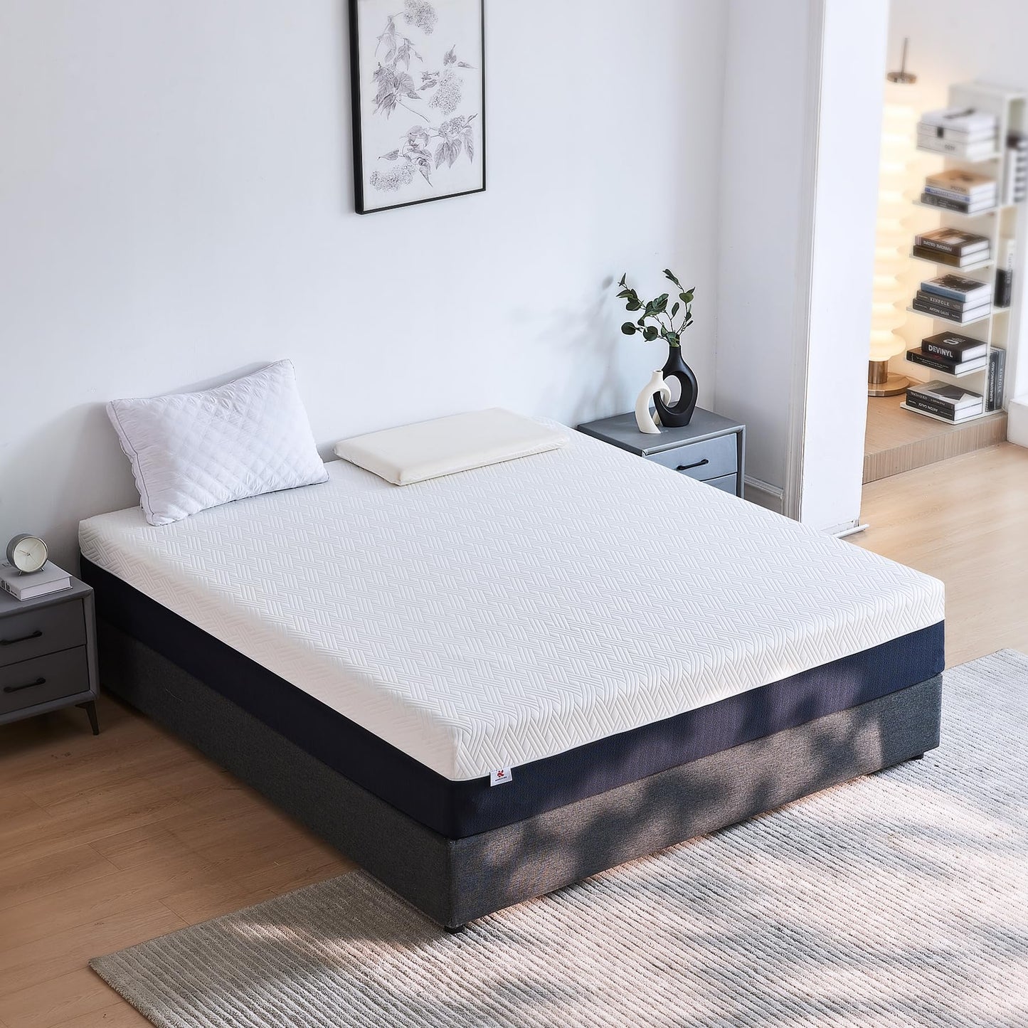 KOPEECHO Queen Mattress, 10 Inch Gel Memory Foam Mattresses, Medium Firm for Cool Sleeping, Pressure Relief, Easily Replaceable,CertiPUR-US Certified Colchón in a Box