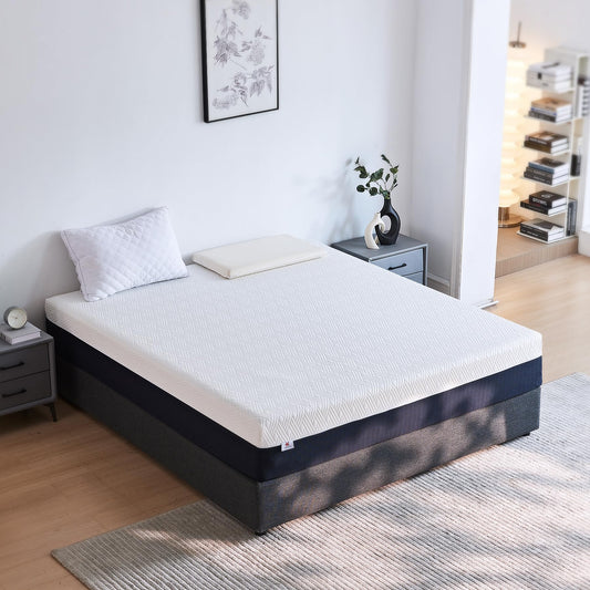 KOPEECHO Queen Mattress, 10 Inch Gel Memory Foam Mattresses, Medium Firm for Cool Sleeping, Pressure Relief, Easily Replaceable,CertiPUR-US Certified Colchón in a Box