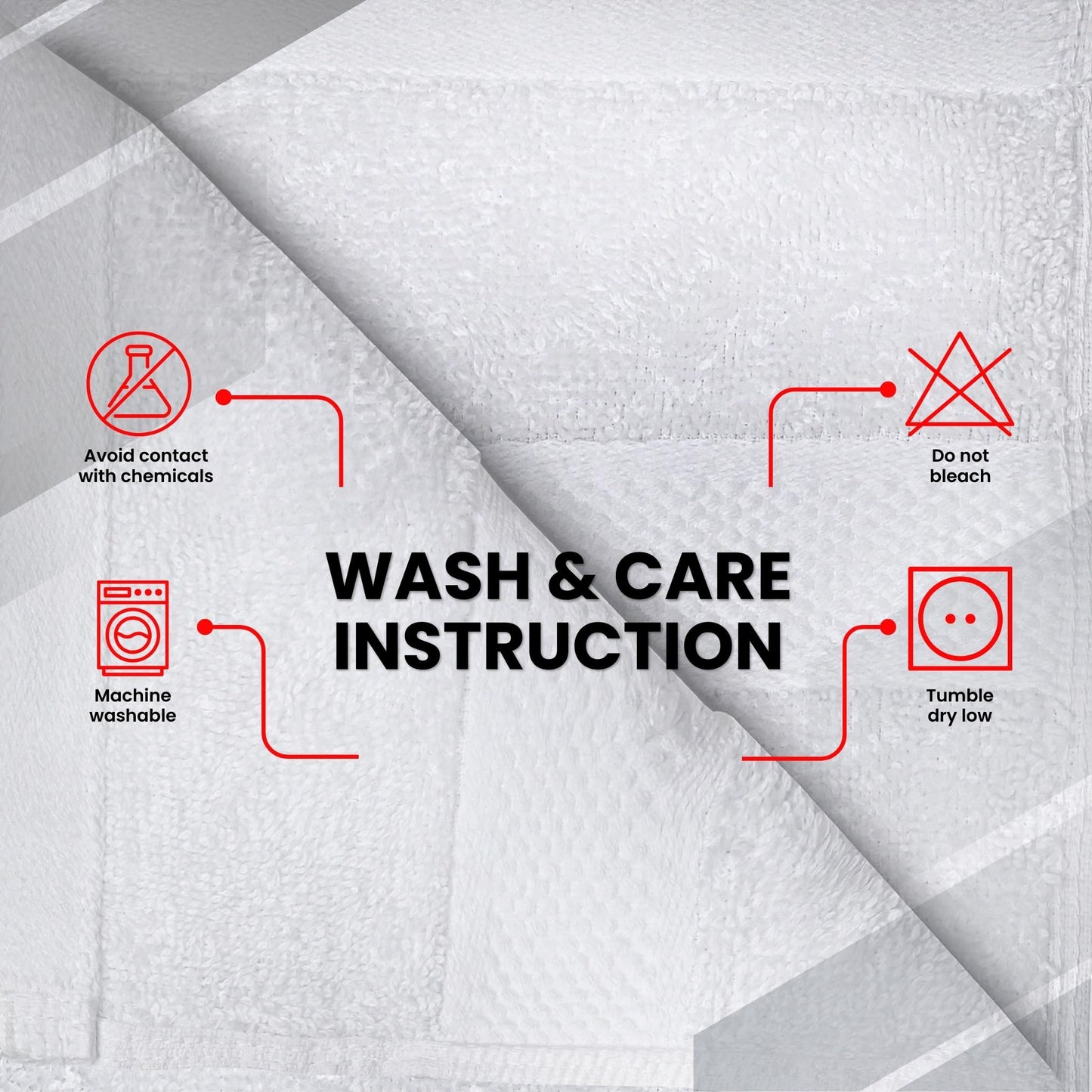 Infinitee Xclusives Luxury Wash Cloths for Showering [13x13] – 100% Cotton Washcloths [Pack of 12], Soft and Absorbent Face Towels for Bathroom Wash Clothes, Gym, and Spa (Brilliant White)