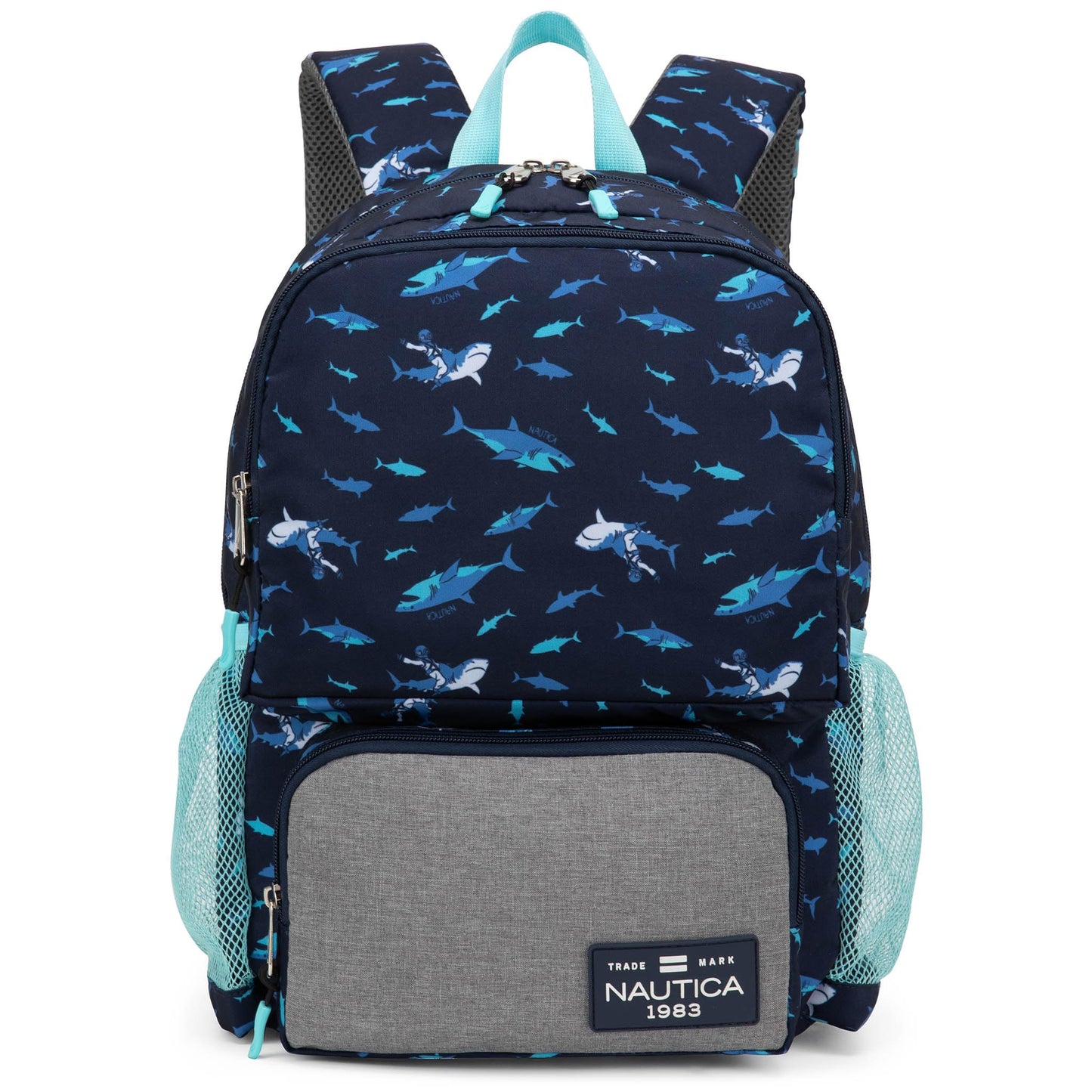Nautica Backpack for Kids | Kindergarten, Elementary Children Backpack | 16" Tall | Shark Riders