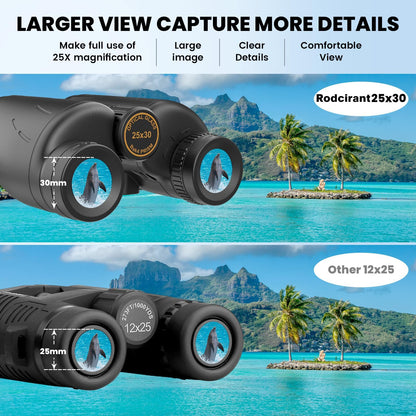 25X30 HD Binoculars for Adults with Universal Phone Adapter,Tripod and Tripod Adapter- Large View Binoculars with Super Bright - Waterproof Binoculars for Bird Watching,Hunting,Theater and Concerts