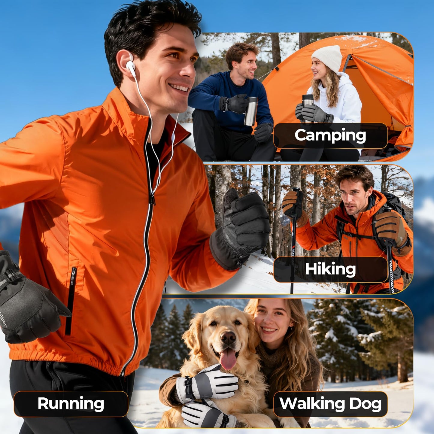 rivmount 3M Warm Winter Gloves, Cold Weather for Men Women, Thermal Touchscreen Anti-Slip Windproof, for Cycling Running Working Hiking Skiing Daily Life Outdoor Activities