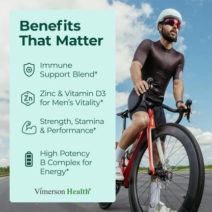 Multivitamin for Men with Bioavailable Vitamins, Minerals, Vitamin D, B12, C, A & Zinc for Energy, Focus and Immune Health – Premium Mens Multivitamins & Multiminerals – 60 Liquid Caps