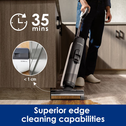 Tineco Floor ONE S5 PRO 2 Cordless Wet Dry Vacuum Smart Hardwood Floor Cleaner Machine, One-Step Cleaning Mop for Sticky Messes and Pet Hair, LCD Display, APP, Voice Guide with Ultra Mode