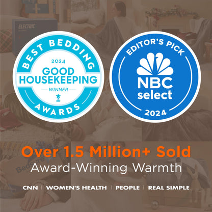 Bedsure Electric Blanket King Size - Dual Control Heated Blanket King Size, Fast Heating with 10 Time Settings & 10 Heat Settings, Warm Gift for Grandma (100x90 inches, Grey)