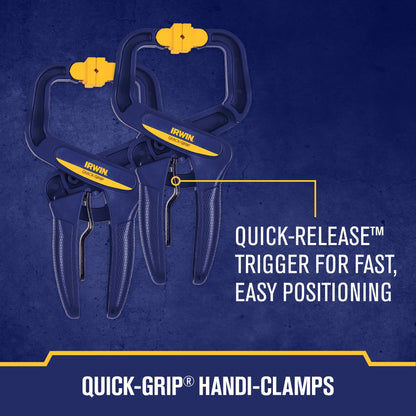 IRWIN QUICK-GRIP Clamps for Woodworking, Quick Release Triggers, 6 Inch, 8 Piece Set (IRHT83220)