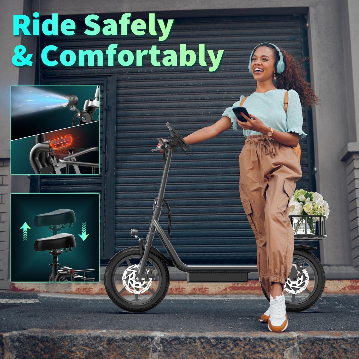 Electric Scooter for Adults, 8.5/10/14" Tires, 19/22Mph, 350W/500W Motor, 21-28 Miles Range, Folding E-Scooter with Dual Suspension,APP(V1/SPRO/MAX/PRO/X1/X1PRO)