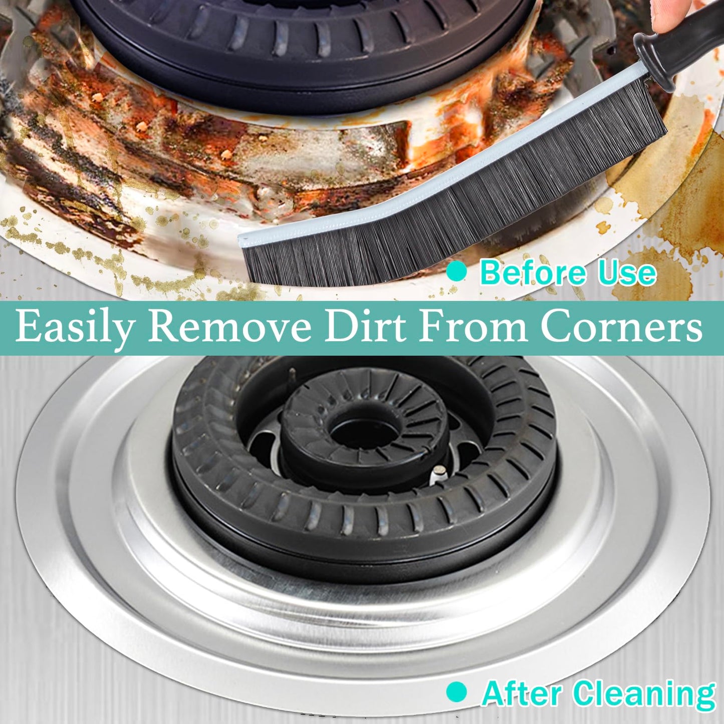 Crevice Cleaning Brush，Hard-Bristled Grout Brush，2024 New Multifunctional Gap Cleaning Brush Tool，Dead Corners Brushes for Bathroom Kitchen Tiles Window Door Slots，3pcs