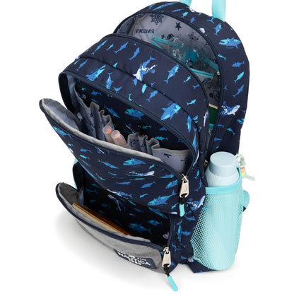 Nautica Backpack for Kids | Kindergarten, Elementary Children Backpack | 16" Tall | Shark Riders