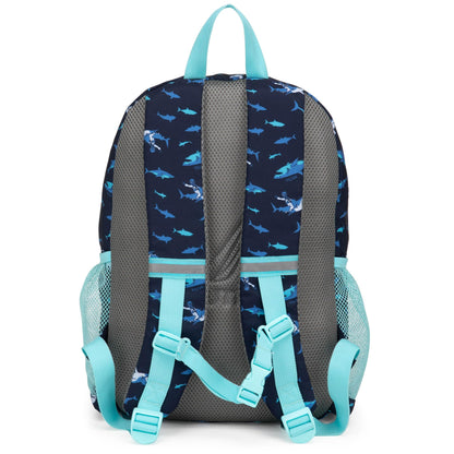 Nautica Backpack for Kids | Kindergarten, Elementary Children Backpack | 16" Tall | Shark Riders