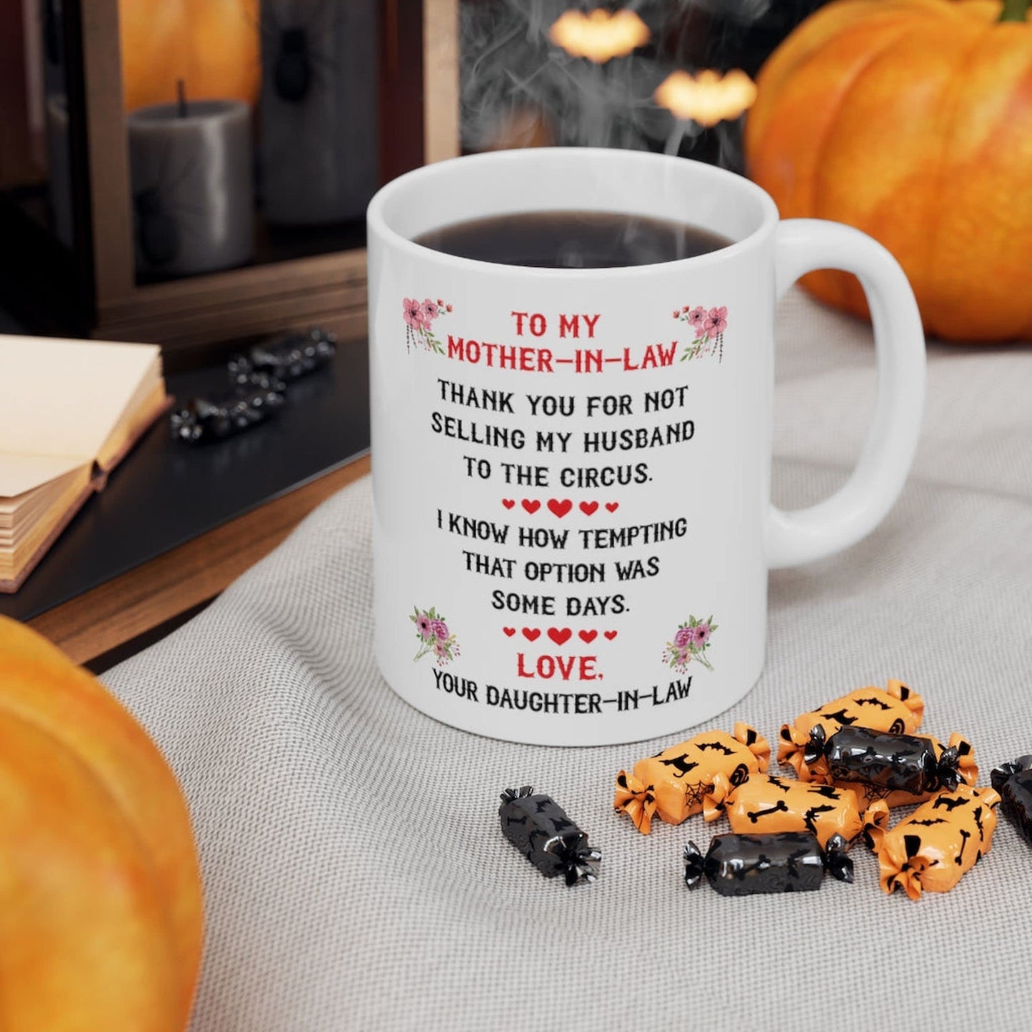 Lovesout Funny Mother In Law Gifts From Daughter In Law Mom In Law Mothers Day Coffee Mug 2023 Christmas Gift Thank You For Not Selling My Husband To The Circus White Cup 11oz