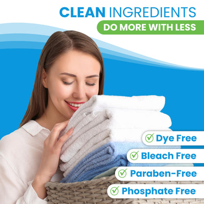 Clean Elements Laundry Detergent Sheets (100 Loads, 50 Sheet) Fresh Linen Scent, Eco Earth Friendly Clean Breeze, Non Toxic People Safe, Washing Travel Supplies, Liquidless Pod Home Soap Washer