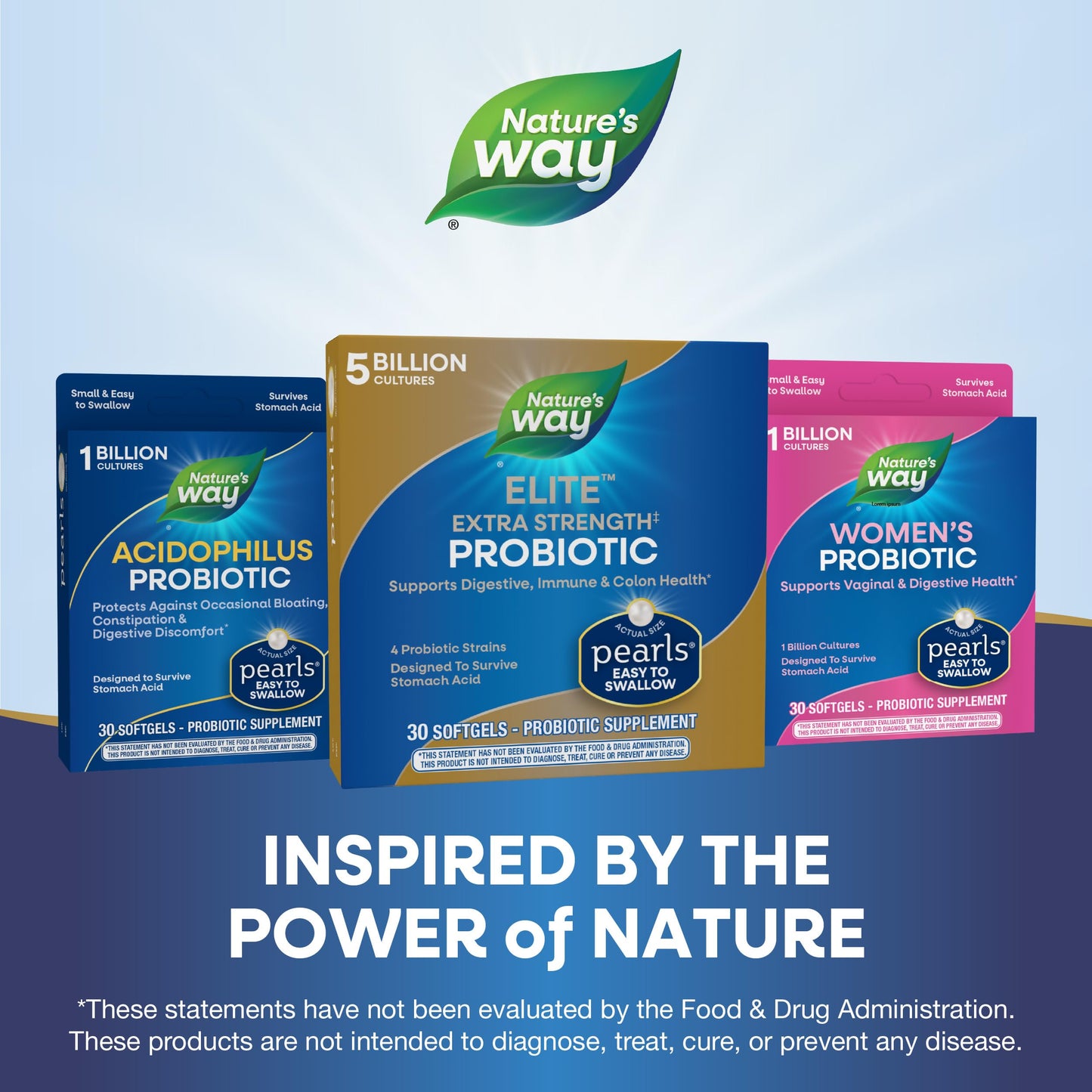 Nature's Way Elite Extra Strength Probiotic Pearls for Men and Women, Supports Digestive, Immune, Colon Health*, 5 Billion Live Cultures, No Refrigeration Required, 30 Softgels