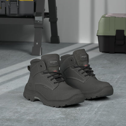 Skechers Men's Burgin-Tarlac Industrial Boot, Black, 10