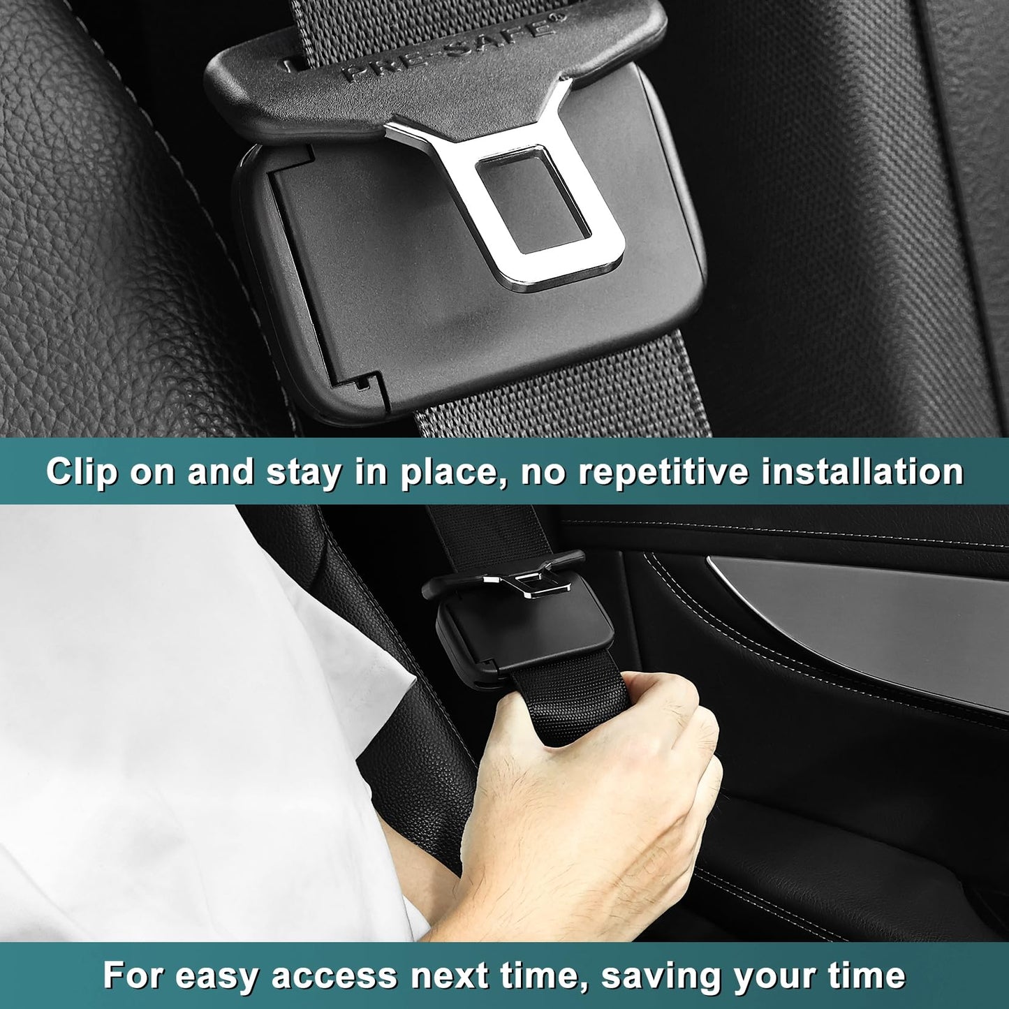 OORAII Seat Belt Adjuster Seatbelt Clip for Car, Shoulder Neck Belt Locking Clip Protector for Comfortable Driving, Universal Automotive Car Accessories Seat Belt Clips, 2 Pack, Upgraded Version