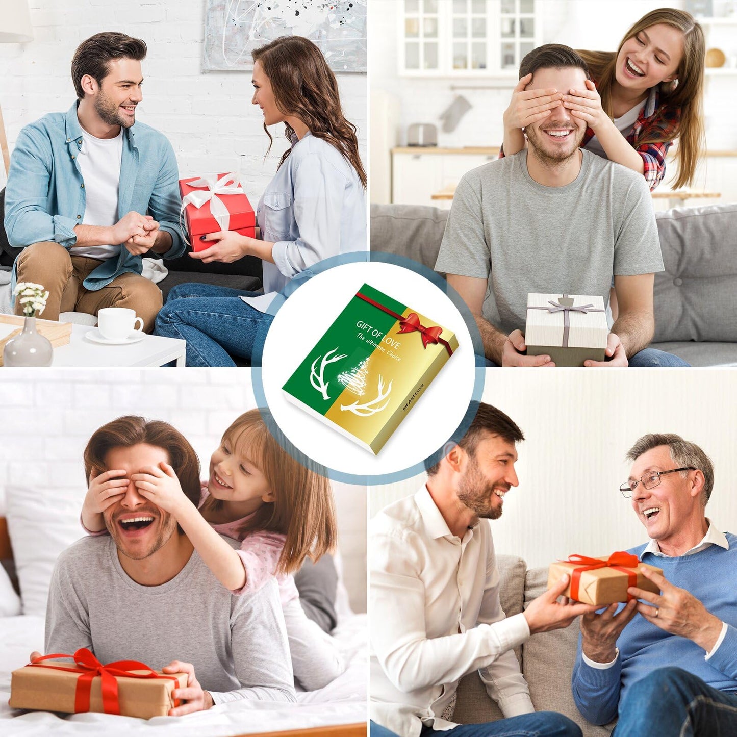 Stocking Stuffers for Men, 4-in-1 Pocket Screwdriver Keychain Tools, Mens Christmas Gifts for Dad Husband Boyfriends, White Elephant Gift Adults Cool Gadgets - Black