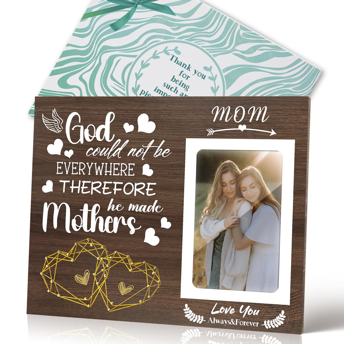 ZCPTZ Mothers Day Gifts Mom Picture Frame 4x6 Picture Frames For Mom Best Mother Mother-In-Law Gifts From Daughter Son Mom and Daughter Frame Wooden Picture Frame For Mother's Day Mom Birthday Gift