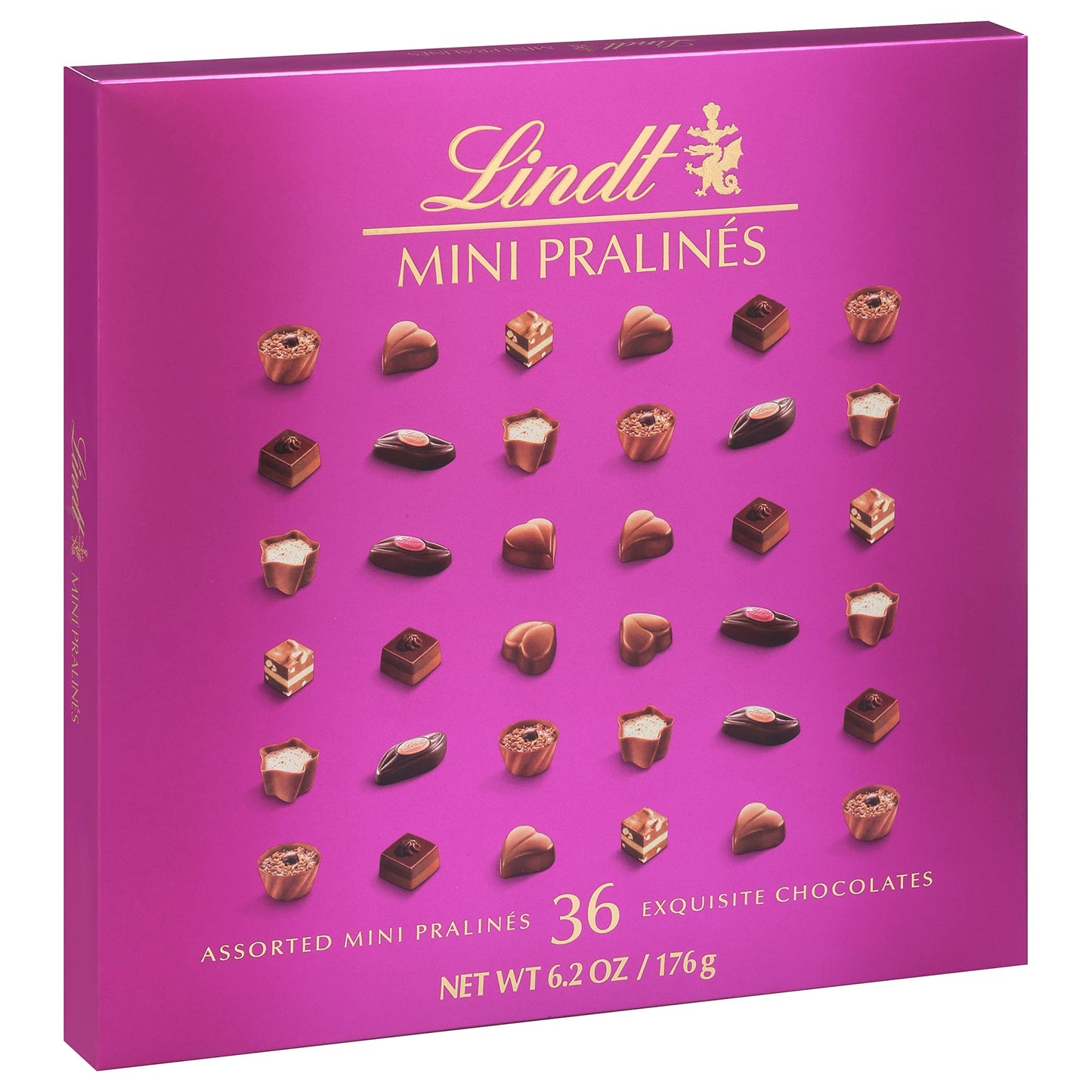 Lindt Mini Pralines, Assorted Chocolate Pralines with Premium Filling, Easter Chocolate Candy, 6.2 oz Gift Box