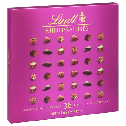 Lindt Mini Pralines, Assorted Chocolate Pralines with Premium Filling, Easter Chocolate Candy, 6.2 oz Gift Box