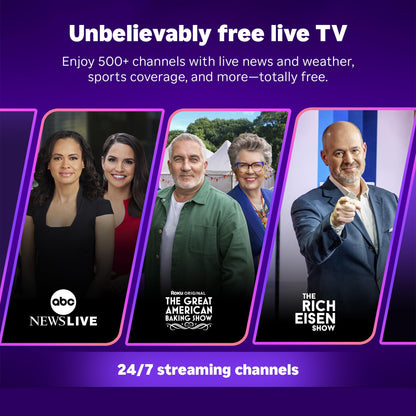 Roku Streaming Stick HD 2025 — HD Streaming Device for TV with Roku Voice Remote, Free & Live TV