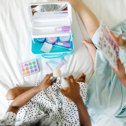 Melissa & Doug Love Your Look Pretend Makeup Kit (16 pcs) – Kids Vanity Set with Realistic Accessories, Mess-Free Fake Makeup for Girls, Dress-Up & Imaginative Play Toy, Ages 3++