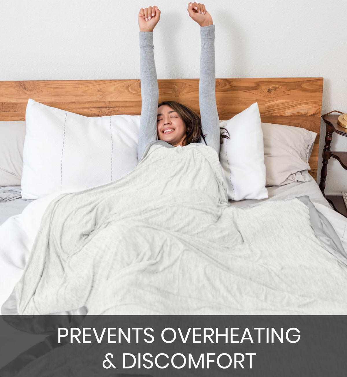 Everlasting Comfort Cooling Blanket for Hot Sleepers - (60"x80") - Dual-Sided Cold Blanket for Sleeping in Summer - Lightweight for Sleeping & Night Sweats