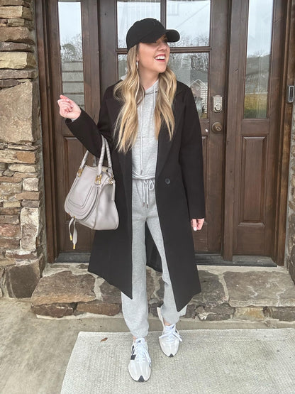 Flygo Womens Fleece 2 Piece Outfits Sweatsuit Crop Pullover Sweatshirt Joggers Pants Tracksuit Set(LightGrey-M)