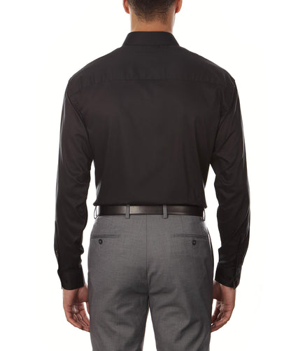 Unlisted by Kenneth Cole mens Regular Fit Solid Dress Shirt, Black, 15 -15.5 Neck 32 -33 Sleeve US