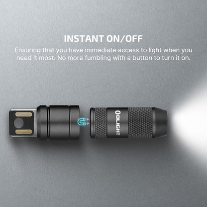 OLIGHT IMINI 2 EDC Rechargeable Keychain Flashlight, 50 Lumens Compact and Portable Mini LED Keyring Lights with Built-in Battery Ideal for Everyday Carry and Emergencies (Black)