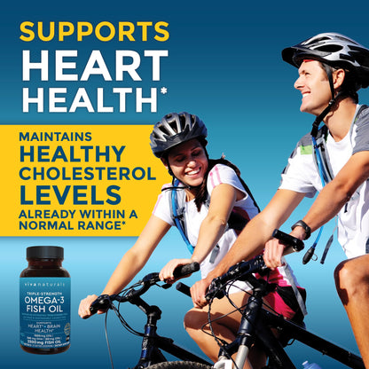 Omega 3 Fish Oil Supplement for Women and Men - 2500 mg Triple Strength Fish Oil Pills with Re-Esterified Omega 3 Fatty Acids including EPA, DHA DPA - 180 Pescatarian-Friendly Softgels