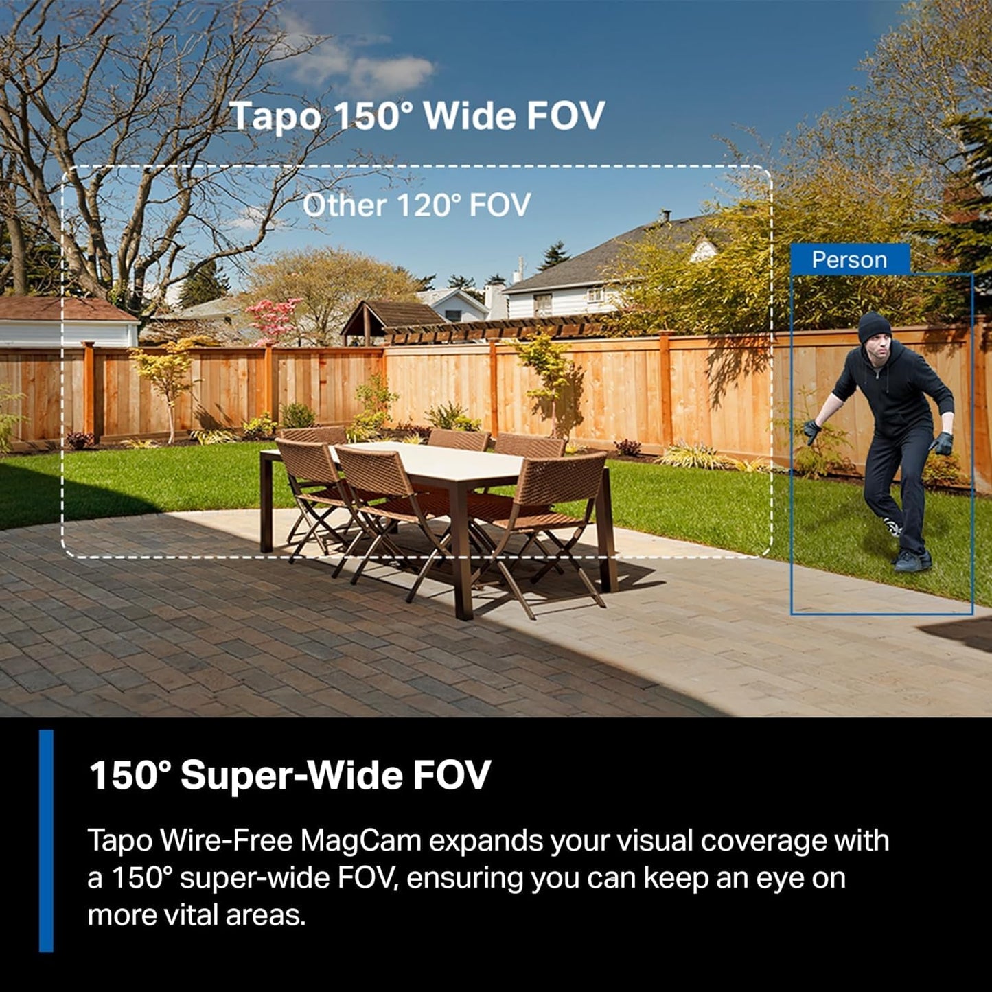 Tapo MagCam, 2025 Wirecutter Best Outdoor Security Camera & PCMag Editors’ Choice, 2K, Battery, Magnetic Mount Wireless Camera, 150° FOV, SD/Cloud Storage, Person/Vehicle Detection