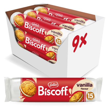 Lotus Vanilla Flavor Biscoff Sandwich Cookies, 5.29 Ounces (Pack Of 9)