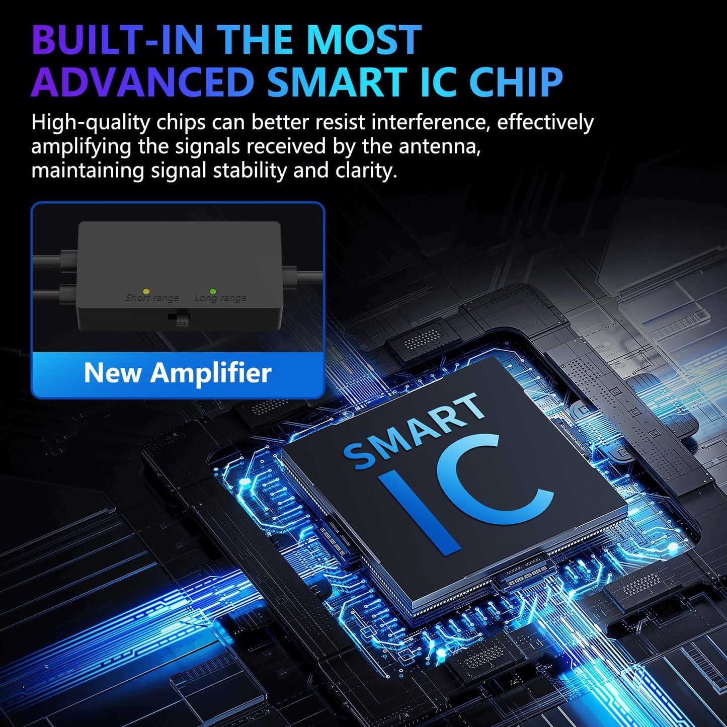 2025 TV Antenna Indoor Antenna for Smart TV Long Range Reception HD Digital Antenna Outdoor with Amplifier Signal Booster for Local Channels Supports 4K 1080p