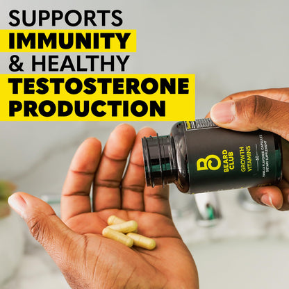 The Beard Club - Biotin Beard Growth Vitamins - Support A Thicker Fuller Beard, Fill in Patches - Minerals & Multi-Vitamins Help Support and Stimulate Healthier Facial Hair Growth