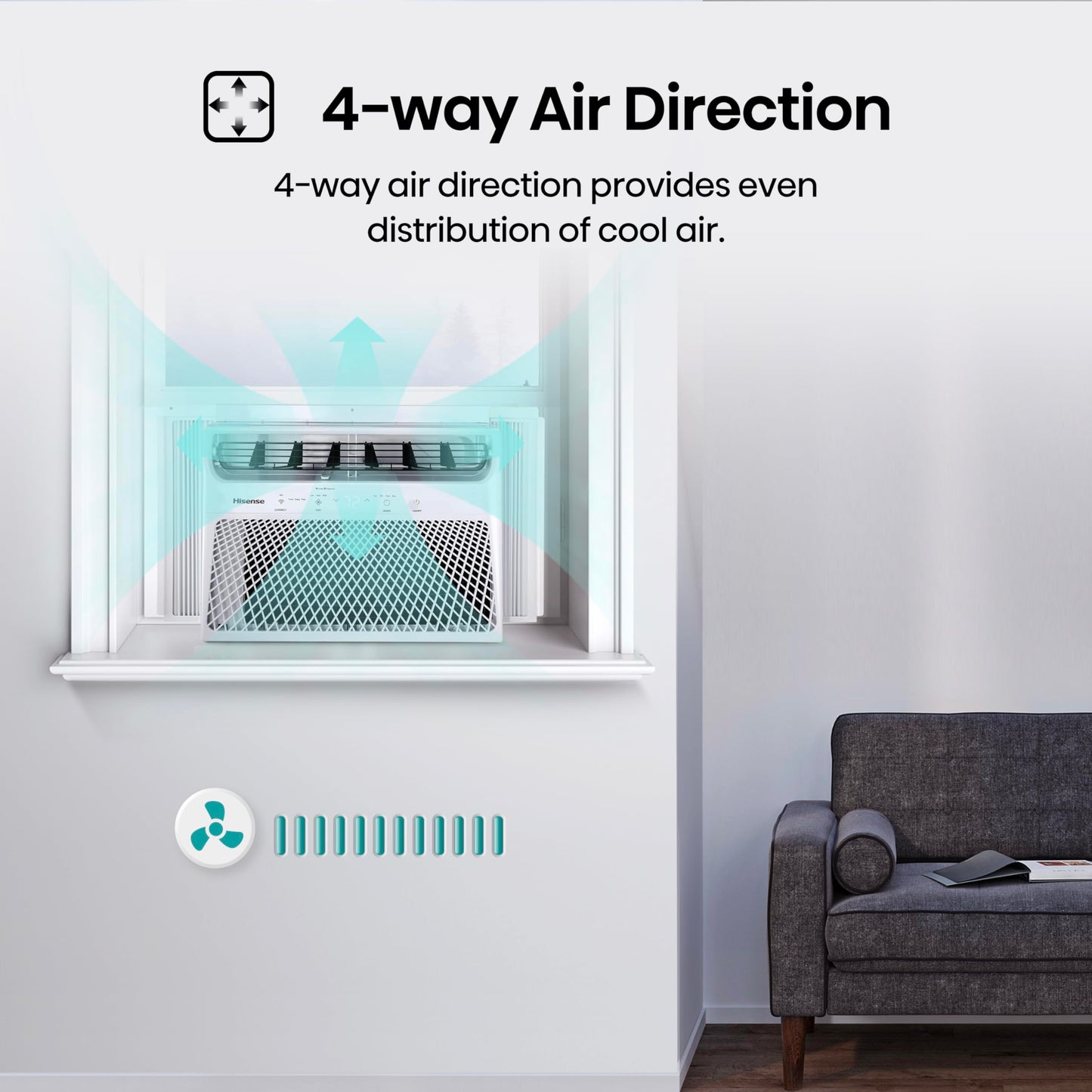 Hisense WC12W25A 12,000 BTU Smart Window Air Conditioner, White