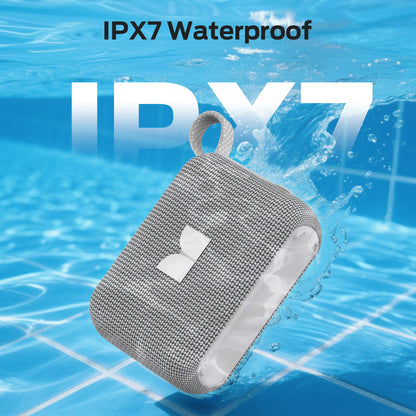 Monster Cube 1 Portable Bluetooth Speaker, IPX7 Waterproof, Bluetooth 6.0, 20H Playtime, Powerful Stereo Sound, Speaker for Home, Outdoors and Travel, Grey