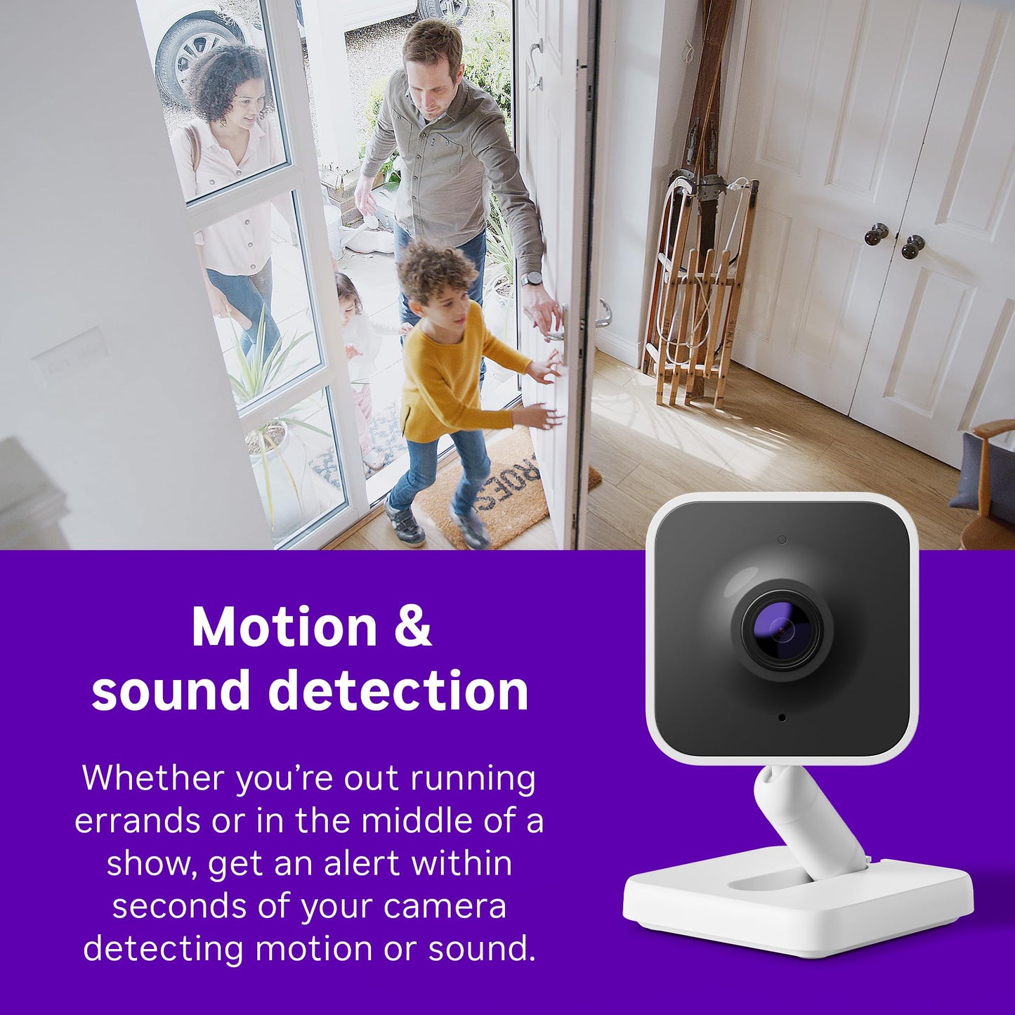 Roku New Indoor Camera 2024 - Home Security - 2-Pack - Wired Security Camera & Pet Monitor with 1080p HD Color Night Vision, Works with Alexa & Google, Motion & Sound Detection, WDR & WiFi 6