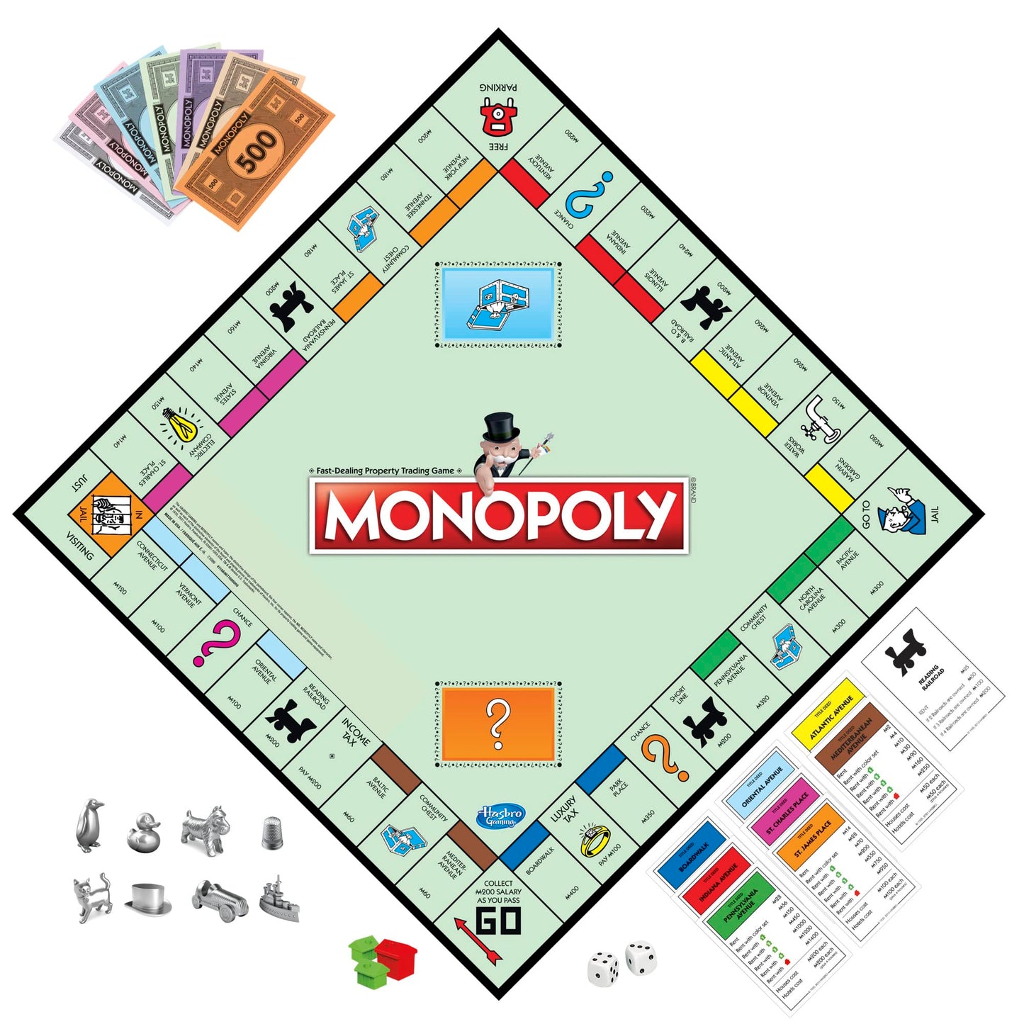 Monopoly Game, Family Board Games for 2 to 6 Players & Kids Ages 8 and Up, Includes 8 Tokens (Token Vote Edition)