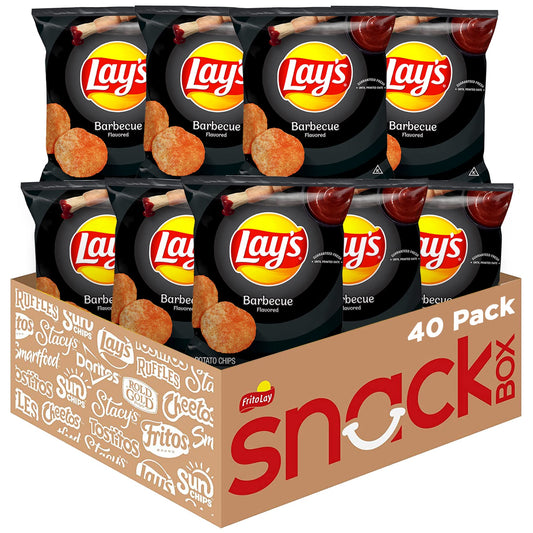 Lay's Barbecue Flavored Potato Chips, 40 Count